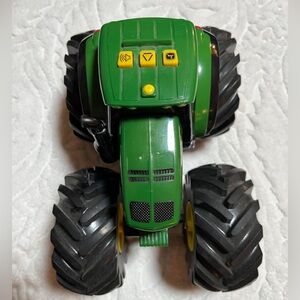 Green John Deere Toy Tractor with Wagon